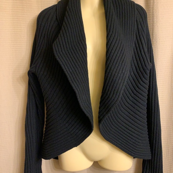 Jones New York Black Open Front Sweater Women's M - Picture 6 of 13